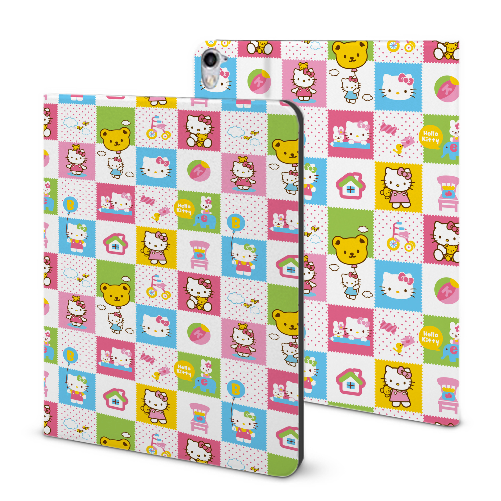 （画像用） Hello Kitty ハローキティ IPad ケース ブック型 PUレザー TPU 耐衝撃 軽量 薄型 ペン収納なし 全面保護 IPad 各モデル対応